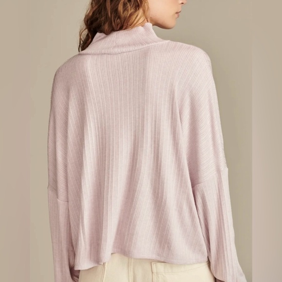 Lucky Brand Cloud Ribbed Mock Neck Top - Picture 2 of 12
